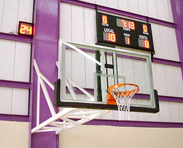 tablero de basquetbol empotrado a la pared