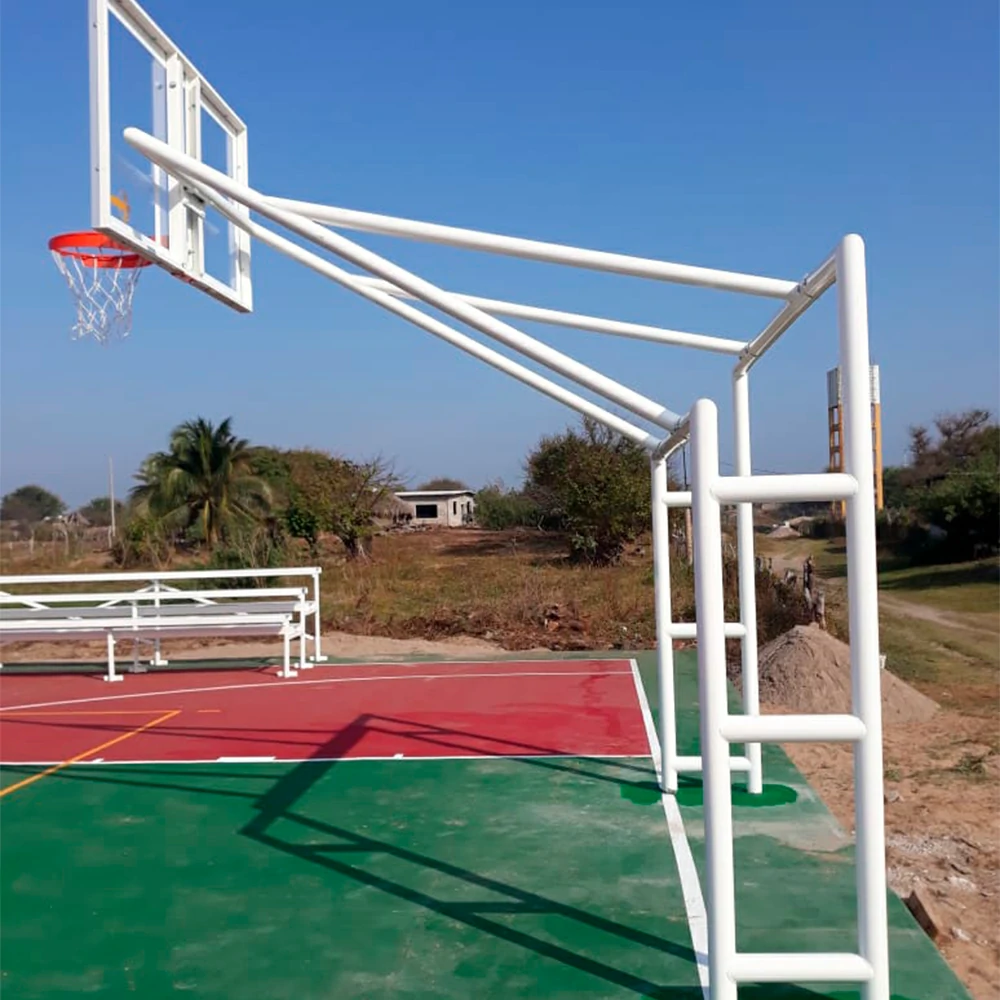 Portería con tablero de básquetbol