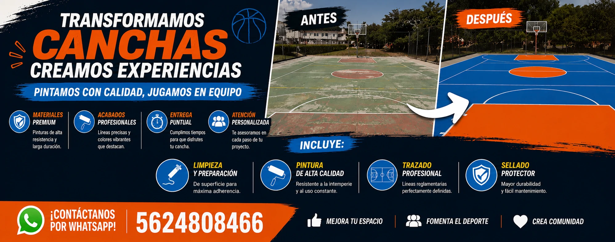 Transforma tu cancha deportiva