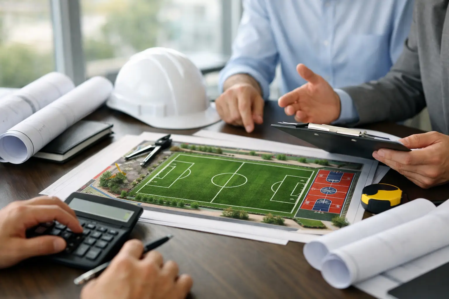 Cómo cotizar cancha deportiva institucional