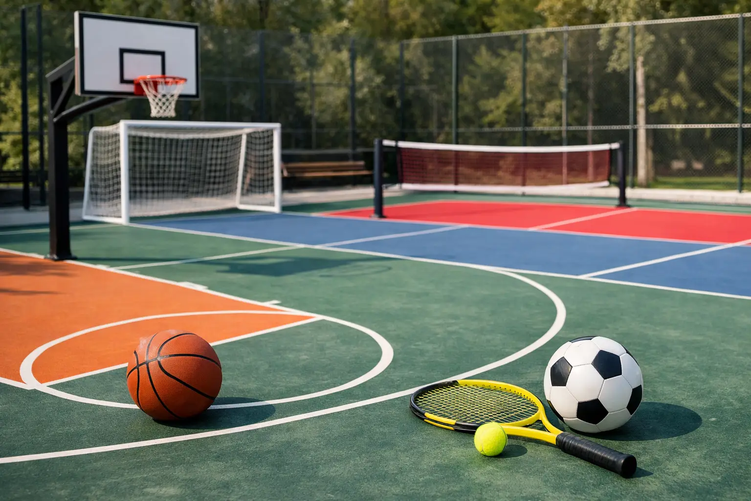 Guía de medidas cancha multideportiva