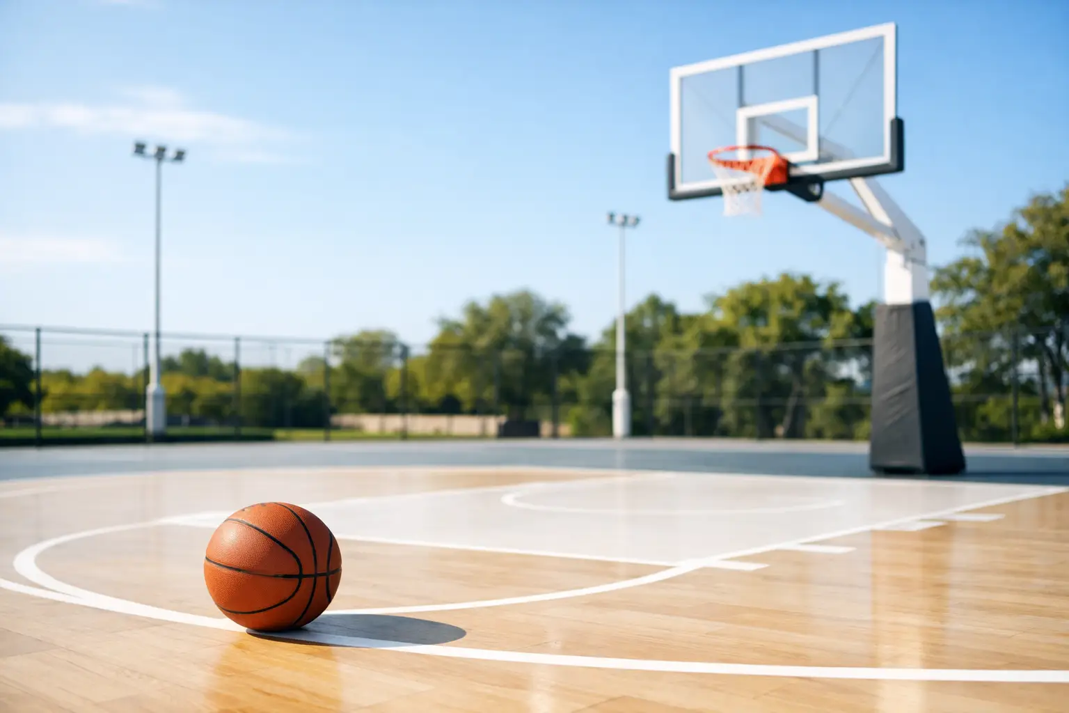 Normas para canchas de basquetbol claras