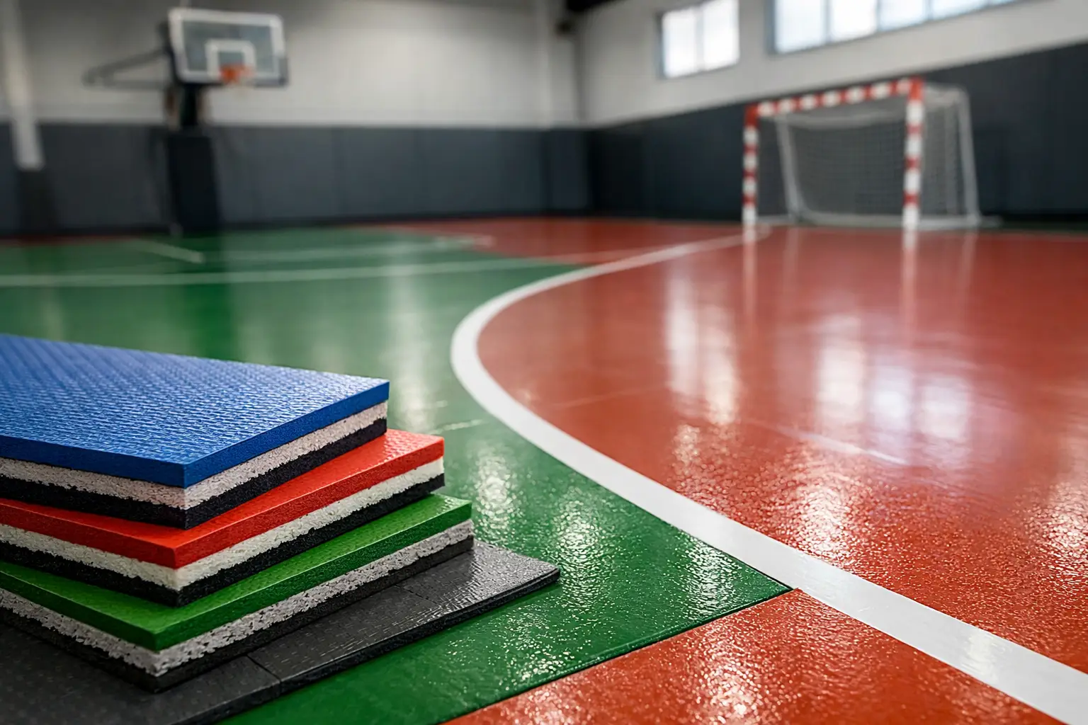 Piso cushion de PVC para canchas: cómo elegirlo