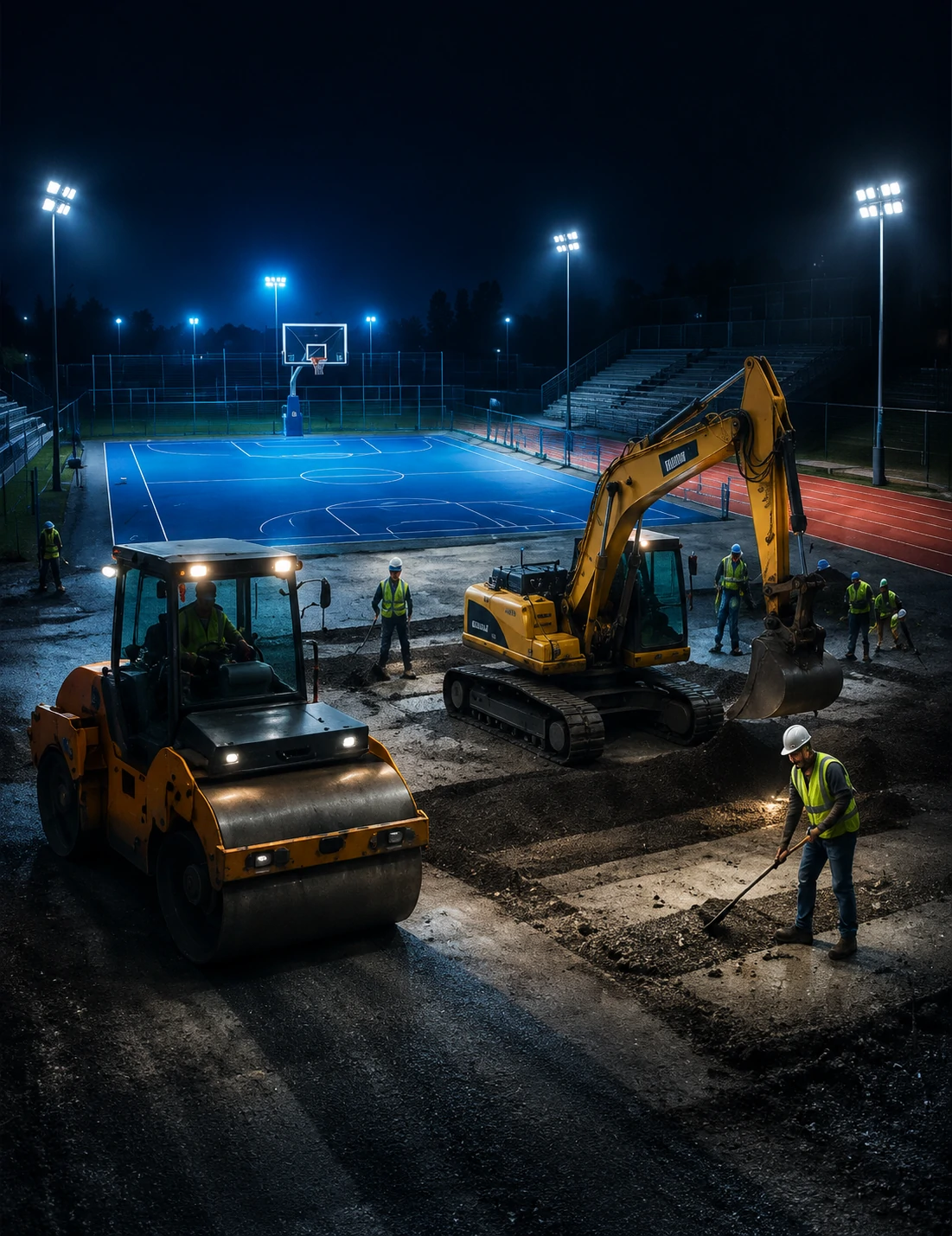 Construcción de áreas deportiva