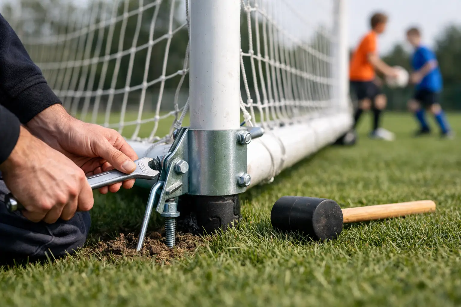 Cómo anclar porterías de fútbol sin riesgos